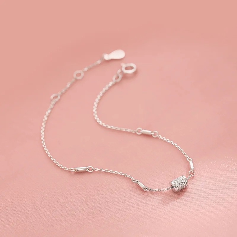 New* Sterling Silver Link Chain Bracelet - Picture 2 of 3